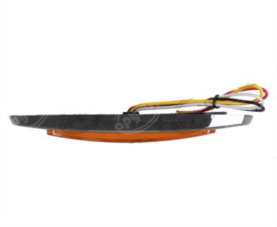 PLAFON LEDS AMBAR POSICION LATERAL 12-24V BISEL CROMADO GEL QBH STAR 1780007 