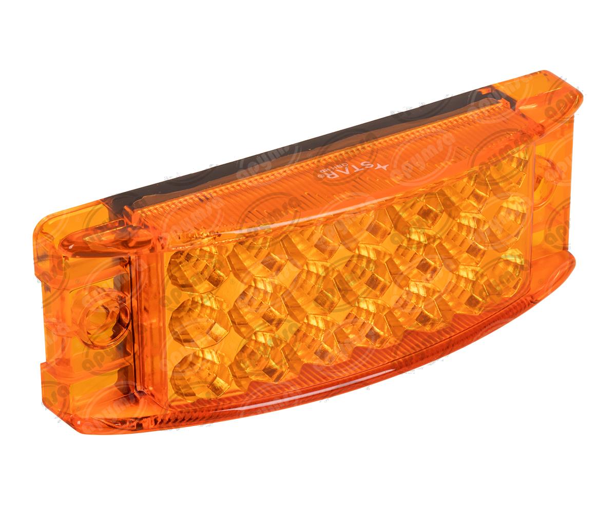PLAFON LEDS AMBAR POSICION LATERAL 2.2" 21 LEDS 12-24V QBH STAR 1780008 