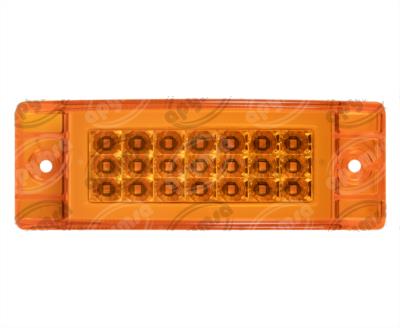 PLAFON LEDS AMBAR POSICION LATERAL 2.2" 21 LEDS 12-24V GEL + FLASH QBH STAR 1780009 