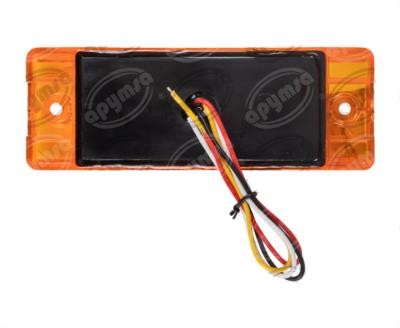 PLAFON LEDS AMBAR POSICION LATERAL 2.2" 21 LEDS 12-24V GEL + FLASH QBH STAR 1780009 