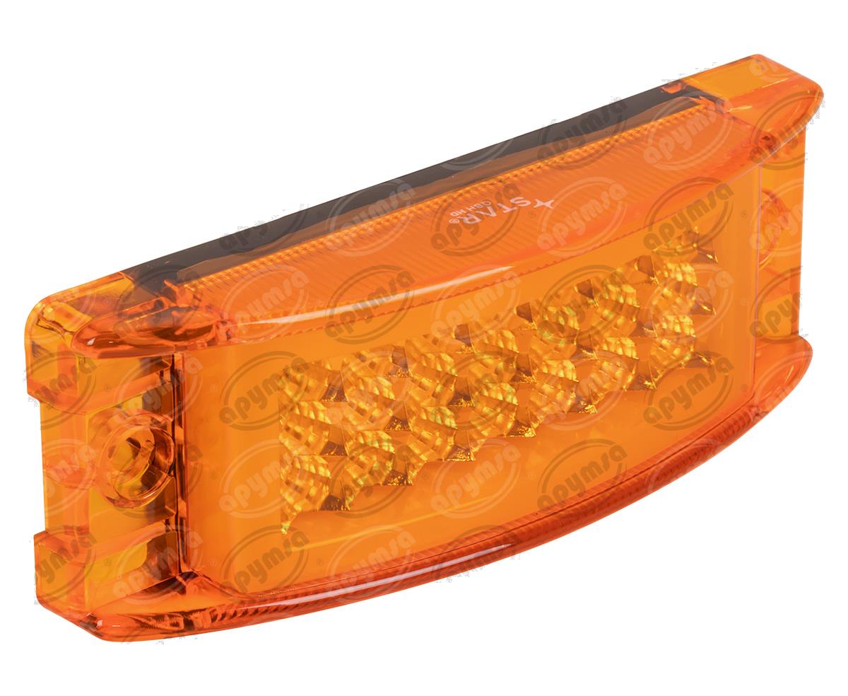 PLAFON LEDS AMBAR POSICION LATERAL 2.2" 21 LEDS 12-24V GEL + FLASH QBH STAR 1780009 