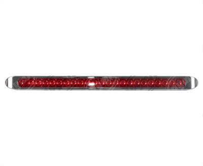 PLAFON LEDS ROJO POSICION LATERAL 1.2" 12-24V 23MM BARRA CON BICEL QBH STAR 1780010 