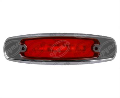 PLAFON LEDS ROJO POSICION LATERAL 12-24V GEL BISEL CROMADO QBH STAR 1780011 