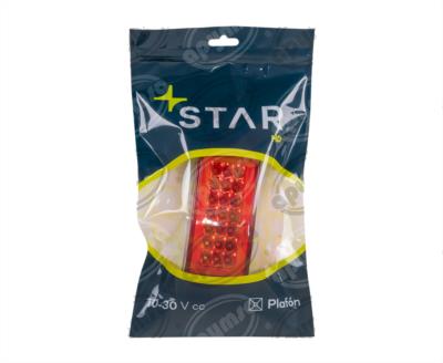 PLAFON LEDS ROJO POSICION LATERAL 2.2" 21 LEDS 12-24V 21 LEDS GEL QBH STAR 1780013 