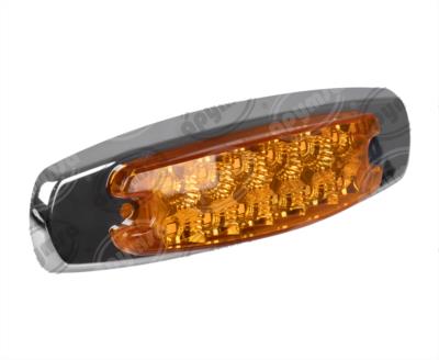 PLAFON LEDS AMBAR POSICION LATERAL 12V BISEL CROMADO QBH STAR 1780014 