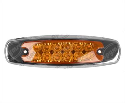 PLAFON LEDS AMBAR POSICION LATERAL 12V BISEL CROMADO QBH STAR 1780014 
