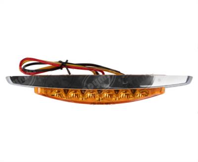 PLAFON LEDS AMBAR POSICION LATERAL 12V BISEL CROMADO QBH STAR 1780014 