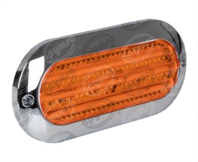PLAFON LEDS AMBAR TRASERO 3.4" 36 LEDS 12-24V OVALADO GEL QBH STAR 1780015 