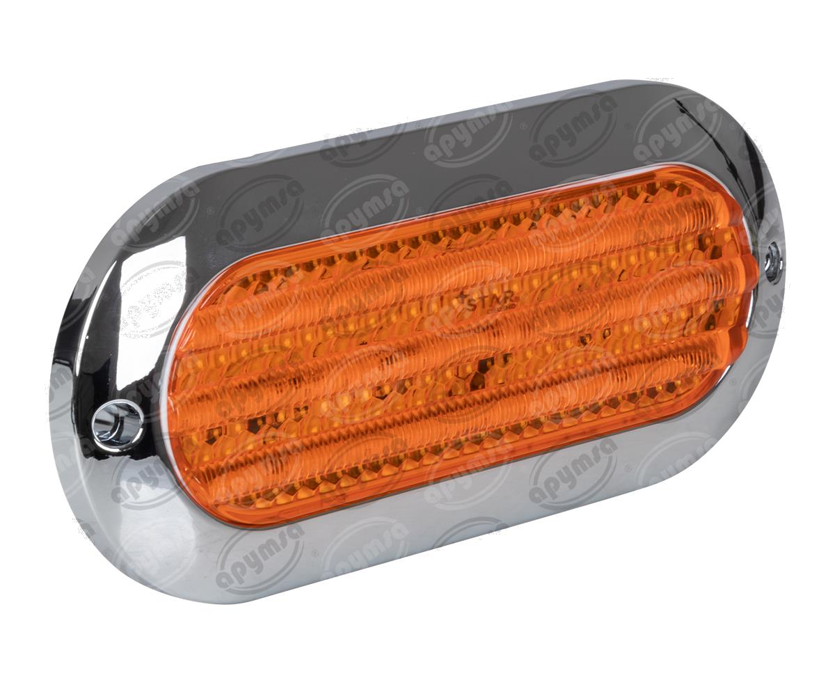 PLAFON LEDS AMBAR TRASERO 36 LEDS 10-30V OVALADO GEL QBH STAR 1780015 