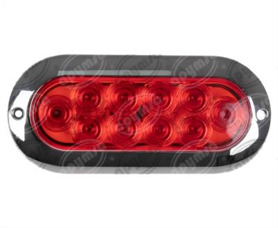 PLAFON LEDS ROJO TRASERO 3.4" 10 LEDS 12-24V OVALADO ATORNILLABLE QBH STAR 1780016 