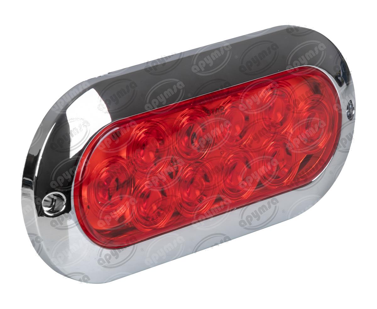 PLAFON LEDS ROJO TRASERO 3.4" 10 LEDS 12-24V OVALADO ATORNILLABLE QBH STAR 1780016 