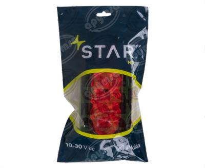 PLAFON LEDS ROJO TRASERO 3.2" 12-24V OVALADO CON CONECTOR QBH STAR 1780017 