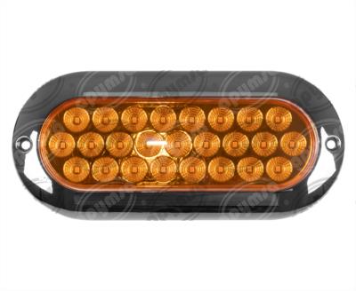PLAFON LEDS AMBAR TRASERO 12-24V OVALADO ATORNILLABLE 25 LEDS QBH STAR 1780018 