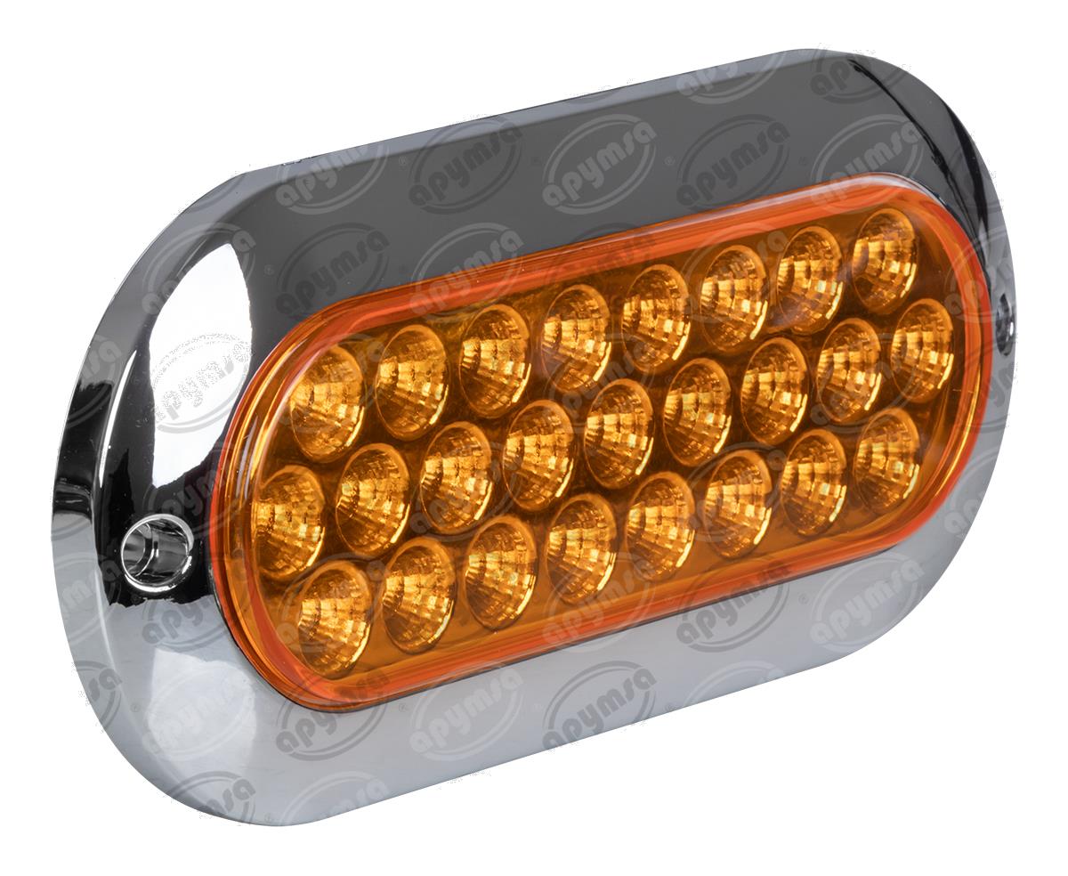 PLAFON LEDS AMBAR TRASERO 12-24V OVALADO ATORNILLABLE 25 LEDS QBH STAR 1780018 