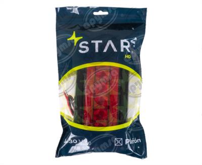 PLAFON LEDS ROJO TRASERO 2.2" 30 LEDS 12-24V OVALADO CON CONECTOR QBH STAR 1780019 