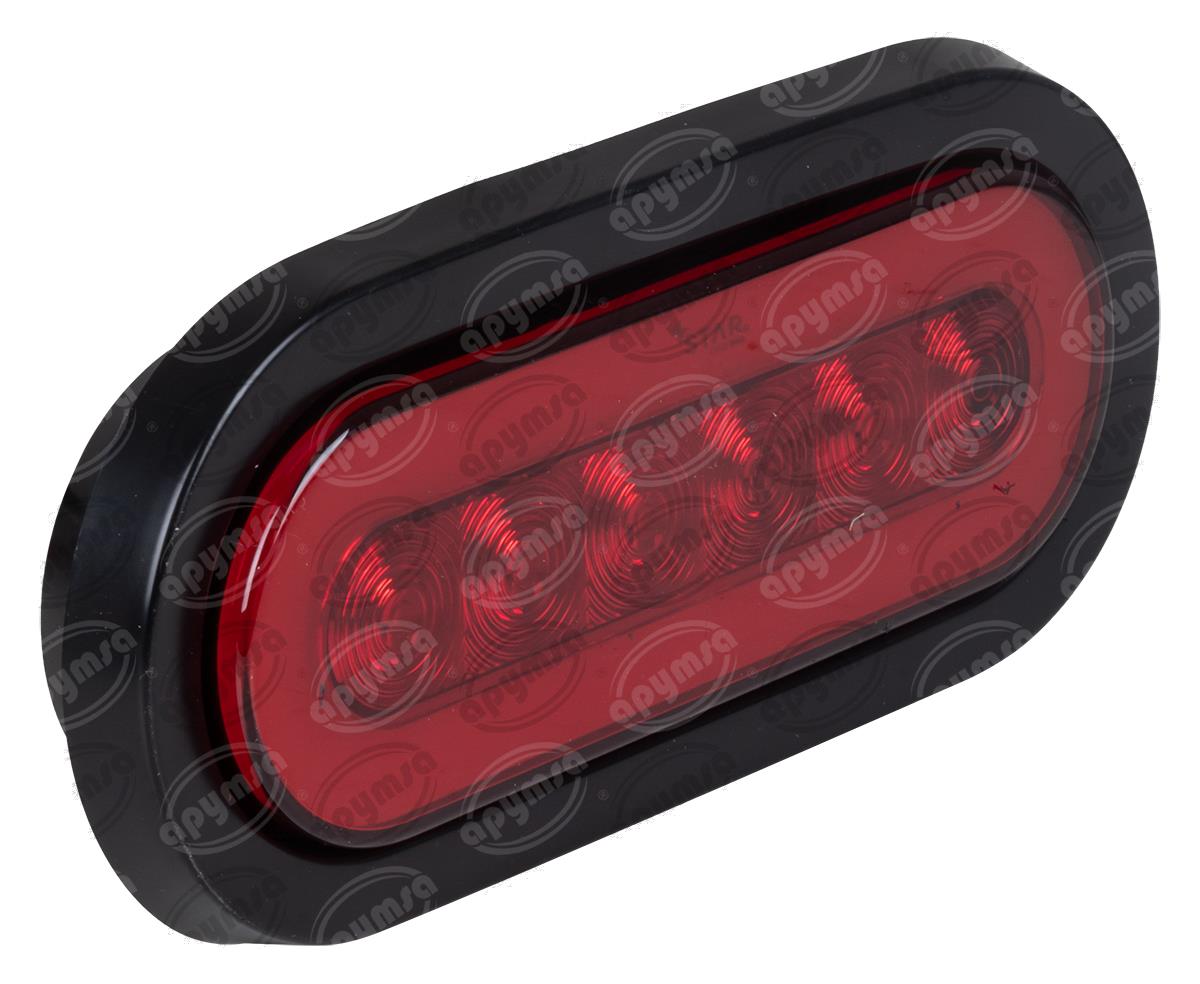 PLAFON LEDS ROJO TRASERO 2.2" 30 LEDS 12-24V OVALADO CON CONECTOR QBH STAR 1780019 