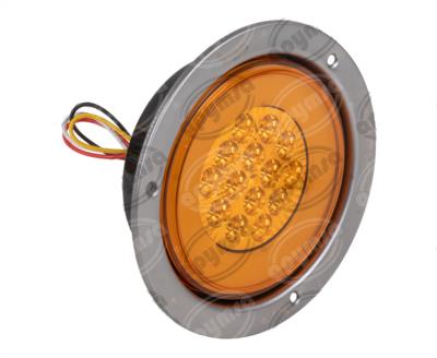 PLAFON LEDS AMBAR TRASERO 5.5" 14 LEDS 12-24V 3 FUNCIONES QBH STAR 1780022 