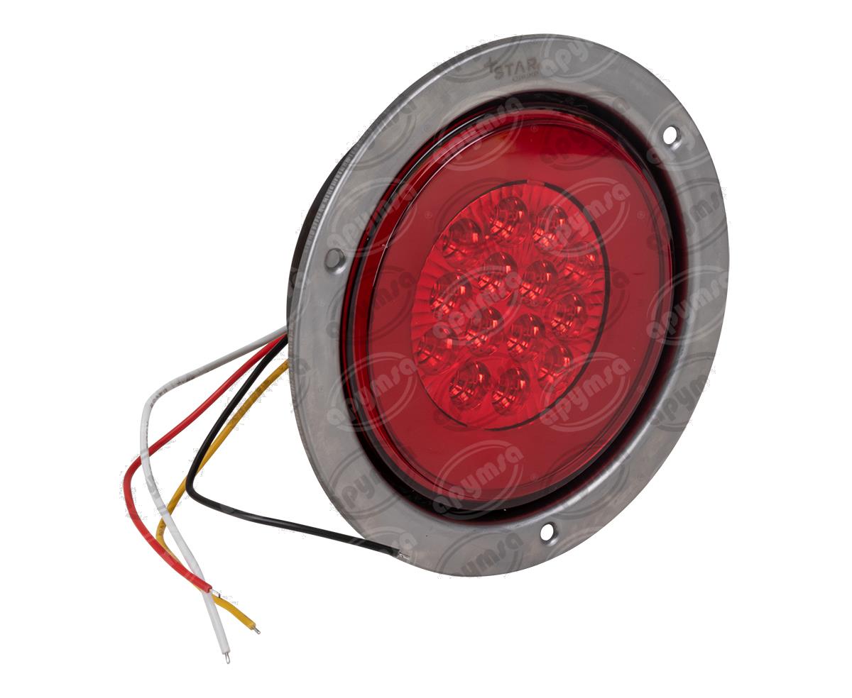 PLAFON LEDS ROJO TRASERO 4" 14 LEDS 10-30V GEL 3 FUNCIONES QBH STAR 1780023 