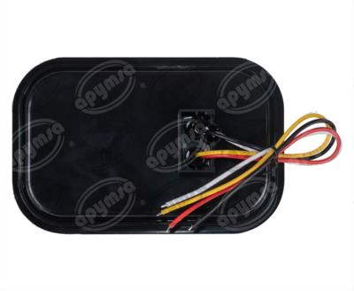 PLAFON LEDS ROJO TRASERO 3.4" 6 LEDS 12-24V CUADRADO GEL QBH STAR 1780024 