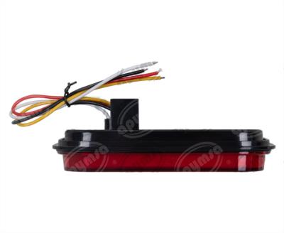 PLAFON LEDS ROJO TRASERO 3.4" 6 LEDS 12-24V CUADRADO GEL QBH STAR 1780024 