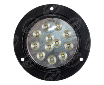 PLAFON LEDS MICA TRANSPARENTE TRASERO 4" 12 LEDS 12-24V 110MM CON CONECTOR QBH STAR 1780026 