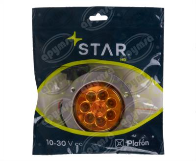 PLAFON LEDS AMBAR TRASERO 12-24V 2.5" CONECTOR QBH STAR 1780032 