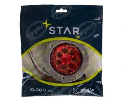 PLAFON LEDS ROJO TRASERO 12-24V 2.5" ATORNILLABLE QBH STAR 1780033 