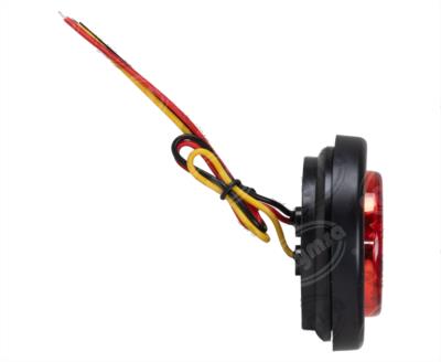 PLAFON LEDS ROJO TRASERO 2" 7 LEDS 10-30V SELLADO QBH STAR 1780034 