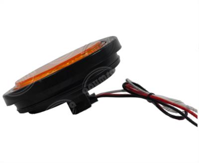 PLAFON LEDS AMBAR TRASERO 4" 12 LEDS 10/30V CON CONECTOR QBH STAR PL-243HU-08 