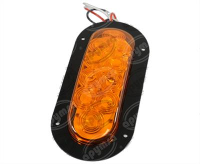 PLAFON LEDS AMBAR LATERAL 6" 10 LEDS 10-30V QBH STAR 8045NA 