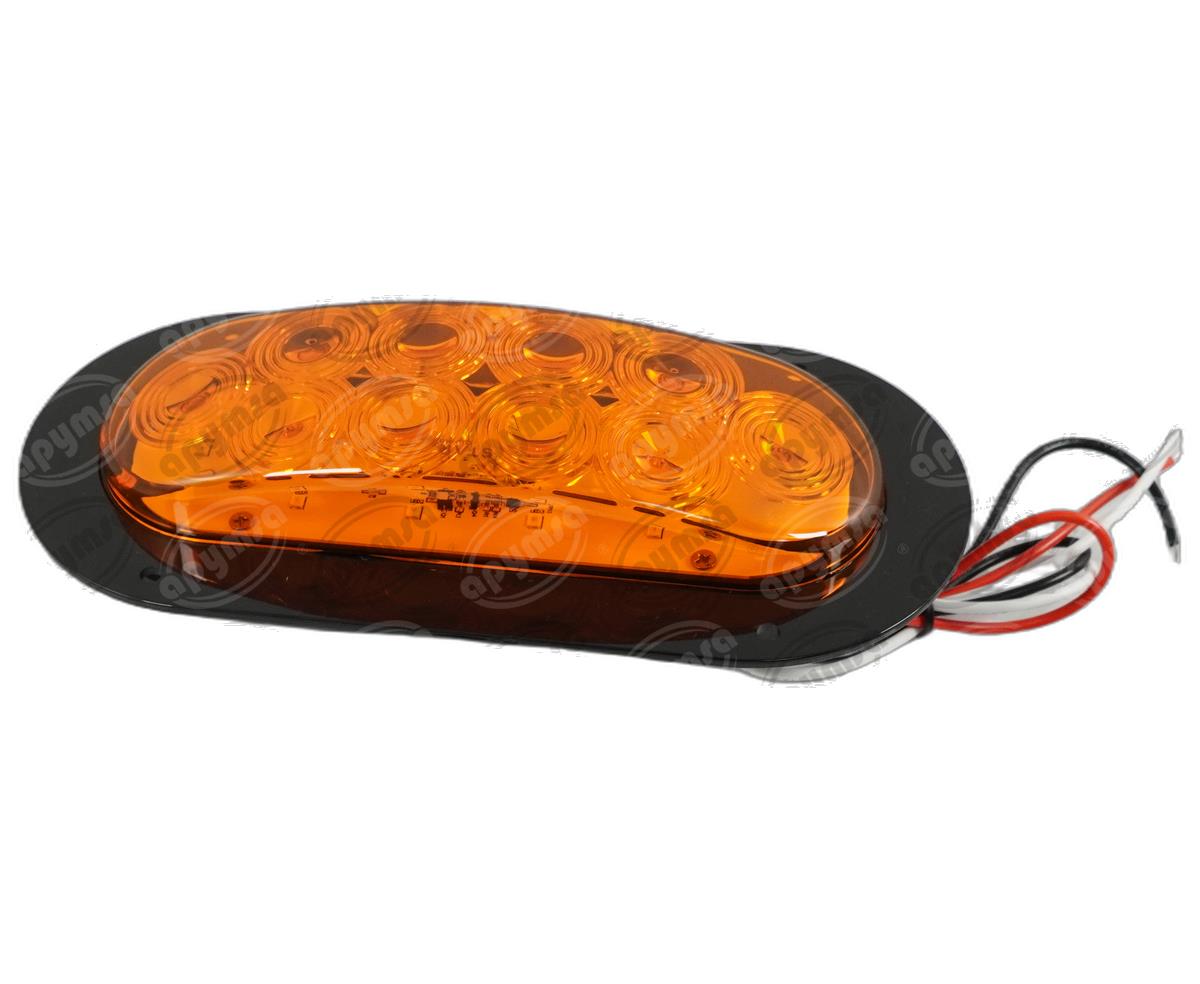 PLAFON LEDS AMBAR LATERAL 6" 10 LEDS 10-30V QBH STAR 8045NA 