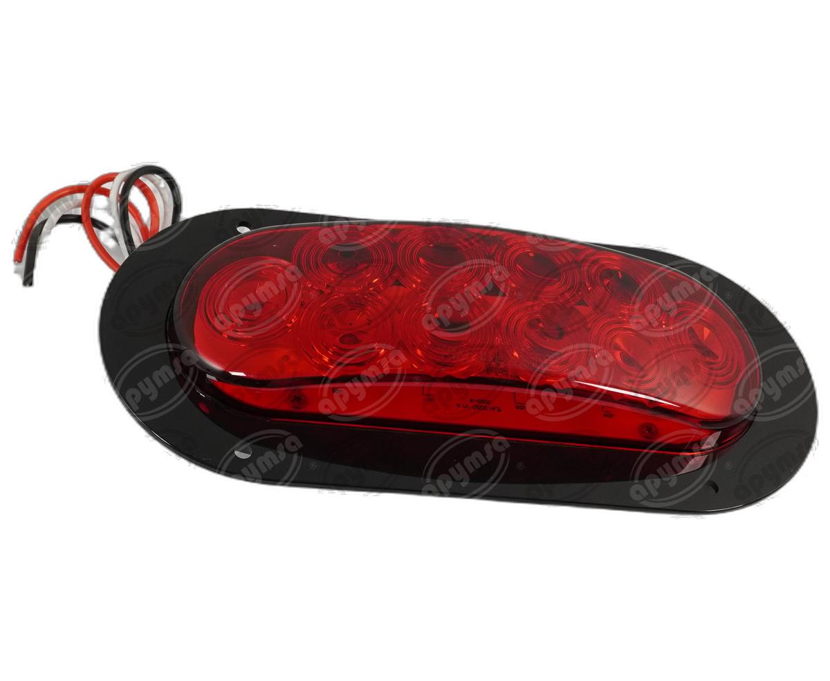 PLAFON LEDS ROJO LATERAL 6" 10 LEDS 10/30V SELLADO UNIVERSAL ATORNILLABLE QBH STAR 8045 