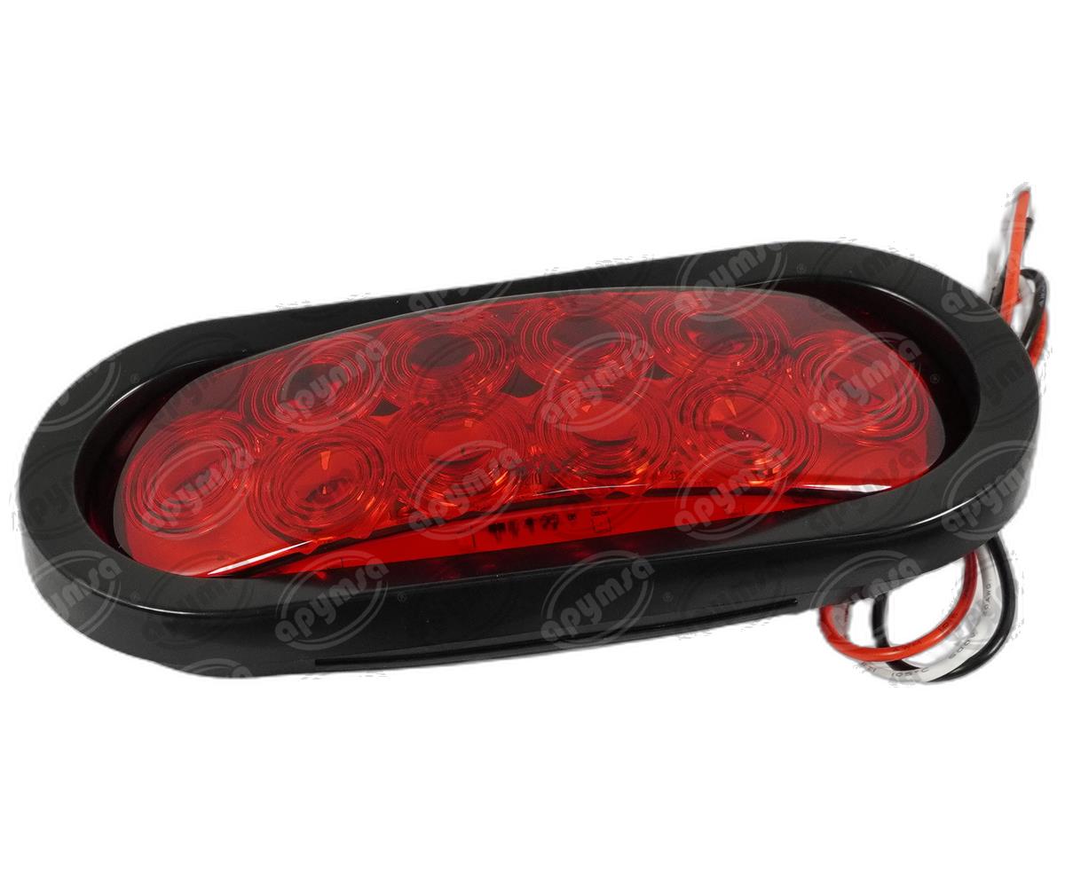 PLAFON LEDS ROJO LATERAL 6" 10 LEDS 10/30V SELLADO UNIVERSAL QBH STAR 8045 