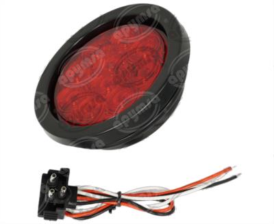 PLAFON LEDS ROJO TRASERO 4" 10 LEDS 10/30V SELLADO UNIVERSAL GIRATORIO QBH STAR 8026 