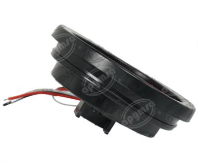 PLAFON LEDS ROJO TRASERO 4" 10 LEDS 10/30V SELLADO UNIVERSAL GIRATORIO QBH STAR 8026 