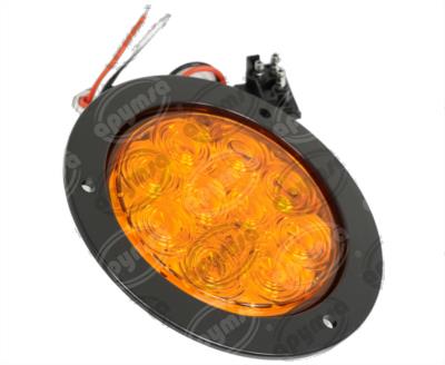 PLAFON LEDS AMBAR TRASERO 4" 10 LEDS 10/30V 1PZ SELLADO UNIVERSAL ATORNILLABLE QBH STAR 8002A 
