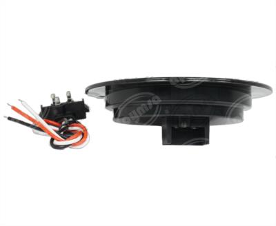 PLAFON LEDS AMBAR TRASERO 4" 10 LEDS 10/30V 1PZ SELLADO UNIVERSAL ATORNILLABLE QBH STAR 8002A 