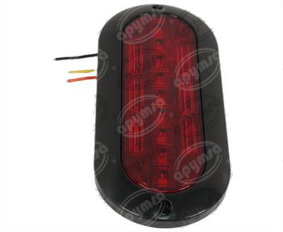 PLAFON LEDS ROJO 7" 21 LEDS 10/30V OVALADO ULTRA PLANO QBH STAR PL-169BN-04-R 