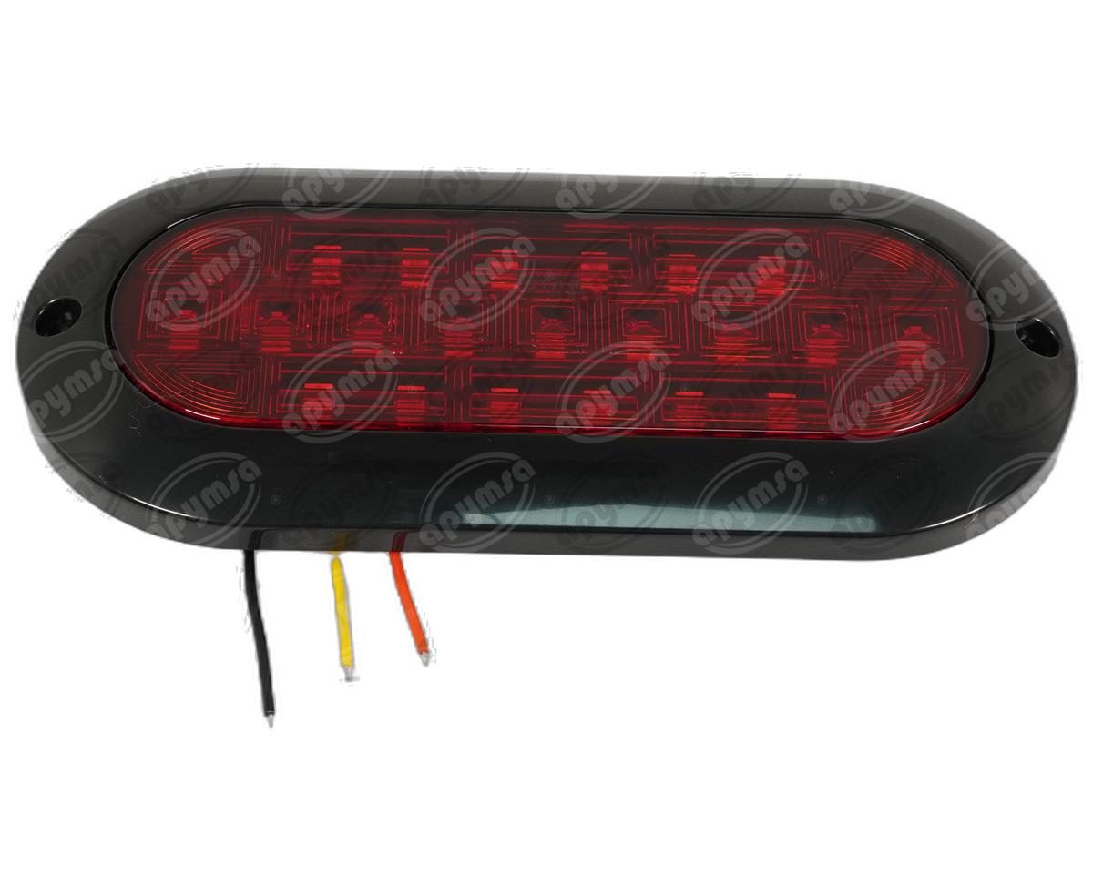 PLAFON LEDS ROJO 7" 21 LEDS 10/30V OVALADO ULTRA PLANO QBH STAR PL-169BN-04-R 