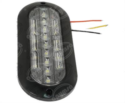 PLAFON LEDS TRANSPARENTE 7" 21 LEDS 10/30V OVALADO ULTRA PLANO QBH STAR PL-169BN-04-B 