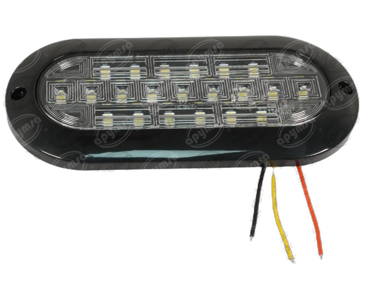 PLAFON LEDS TRANSPARENTE 7" 21 LEDS 10/30V OVALADO ULTRA PLANO QBH STAR PL-169BN-04-B 