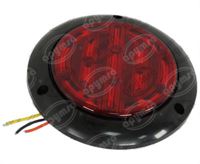 PLAFON LEDS ROJO TRASERO 4" 14 LEDS 10/30V ULTRA PLANO QBH STAR PL-273BN-04-R 