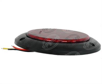 PLAFON LEDS ROJO TRASERO 4" 14 LEDS 10/30V ULTRA PLANO QBH STAR PL-273BN-04-R 