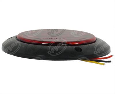 PLAFON LEDS ROJO TRASERO 4" 14 LEDS 10/30V ULTRA PLANO QBH STAR PL-273BN-04-R 