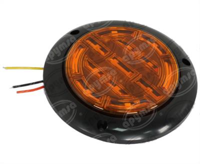 PLAFON LEDS AMBAR TRASERO 4" 14 LEDS 10/30V ULTRA PLANO QBH STAR PL-273BN-04-A 