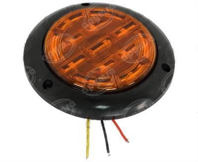 PLAFON LEDS AMBAR TRASERO 4" 14 LEDS 10/30V ULTRA PLANO QBH STAR PL-273BN-04-A 