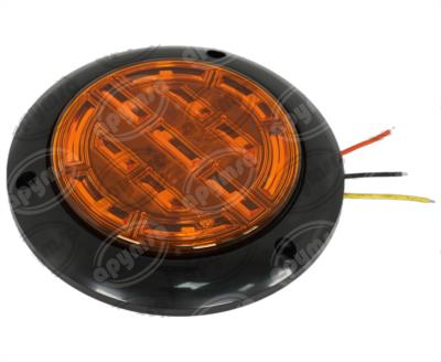 PLAFON LEDS AMBAR TRASERO 4" 14 LEDS 10/30V ULTRA PLANO QBH STAR PL-273BN-04-A 