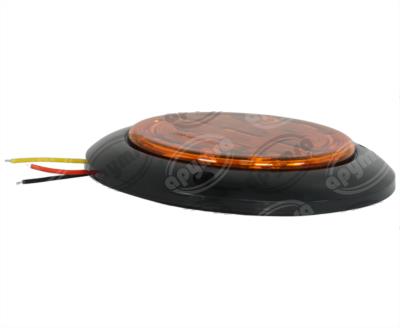 PLAFON LEDS AMBAR TRASERO 4" 14 LEDS 10/30V ULTRA PLANO QBH STAR PL-273BN-04-A 