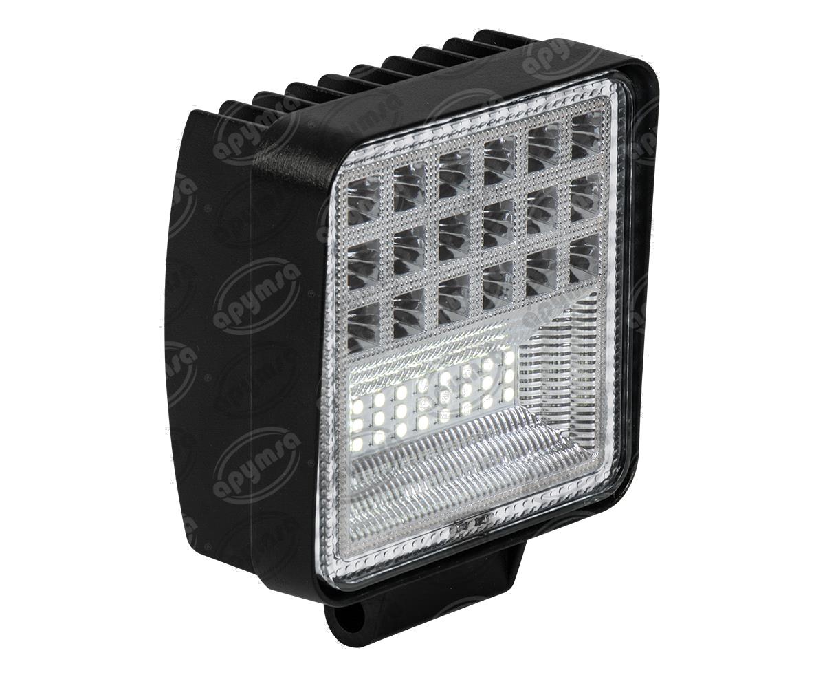 FARO AUXILIAR 9-30V 1PZ 42 LEDS CUADRADO CON LUZ DE DIA BLANCA QBH STAR WORK LIGHT 42SMD 