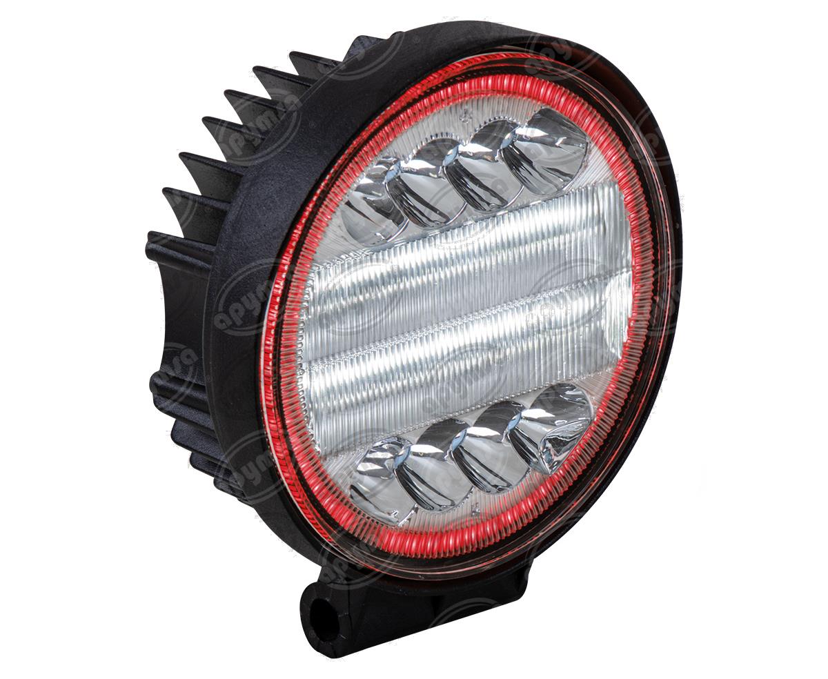 FARO AUXILIAR 9-30V 1PZ 20 LEDS REDONDO CON LUZ DE DIA ROJA QBH STAR WORK LIGHT 20SMD 
